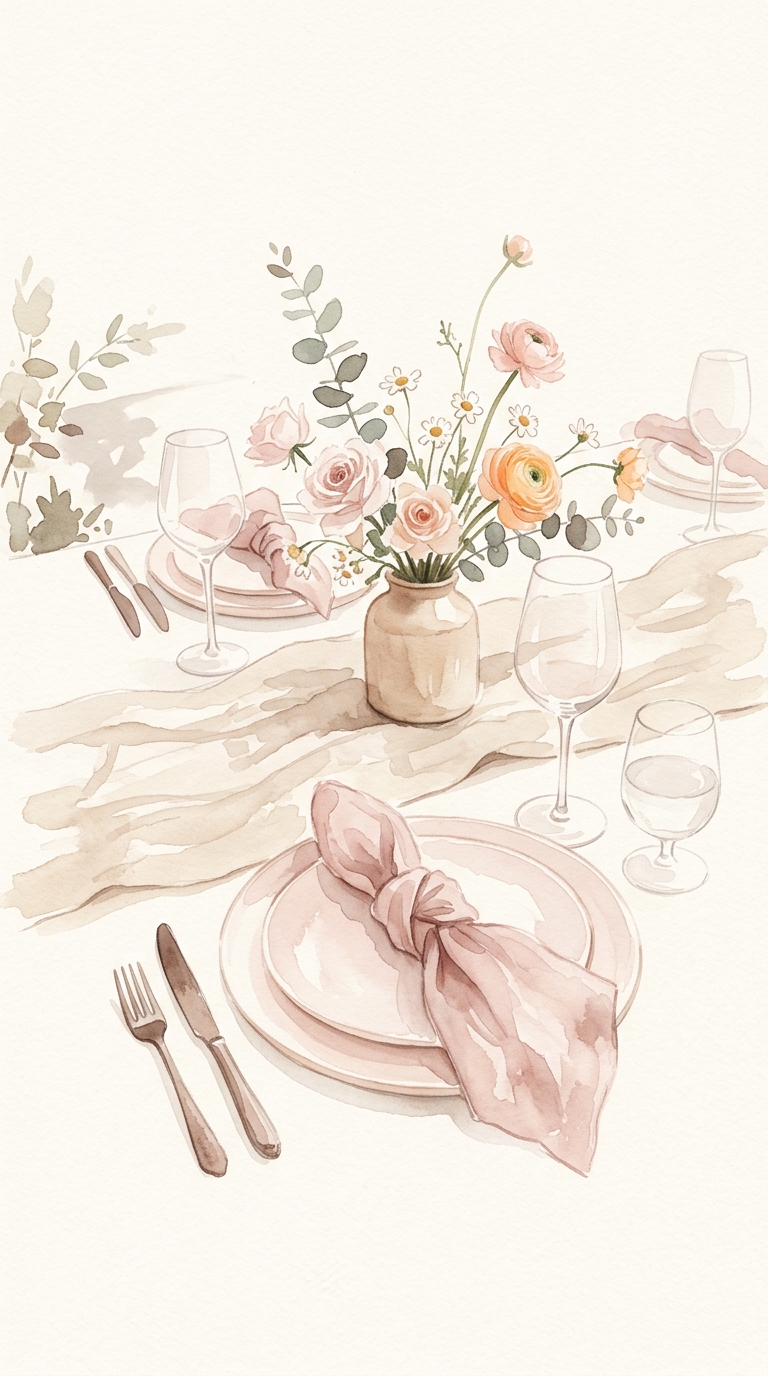 Editorial event tablescape